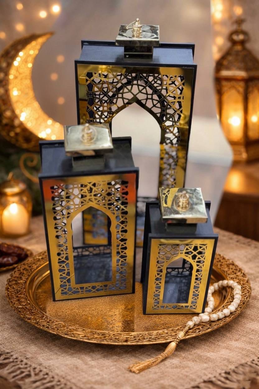 طقم فوانيس استانلس - Stainless steel lantern set