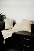 طقم رانر و٢ كفر كوشن تطريز - Embroidered runner & 2 cushion cover set
