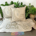 طقم رانر و٢ كفر كوشن تطريز - Embroidered runner & 2 cushion cover set