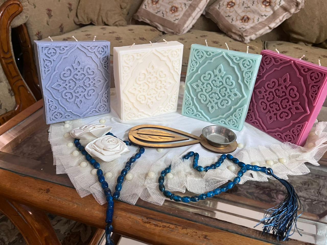 شمع فواحات عطري – قطعة واحدة بأشكال رمضان - Aromatic wax melt – single piece in Ramadan shapes