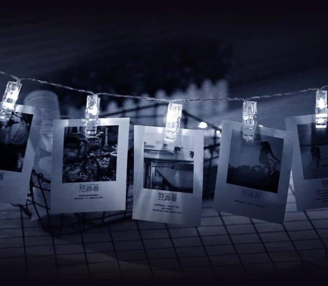 فرع نور LED – مشبك للصور - LED light branch – Photo clips