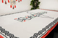 مفرش سفرة كبير مطرز - Large embroidered dining tablecloth