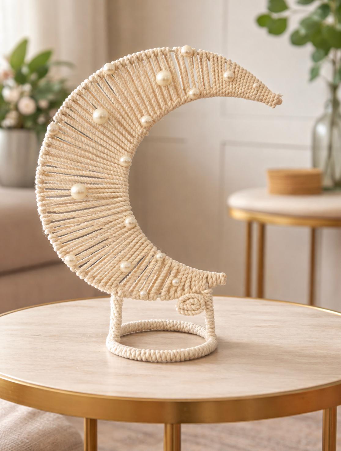 ستاند مكرمية – هلال - Macramé stand – Crescent