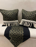 طقم رانر و٢ كفر كوشن تطريز - Embroidered runner & 2 cushion cover set