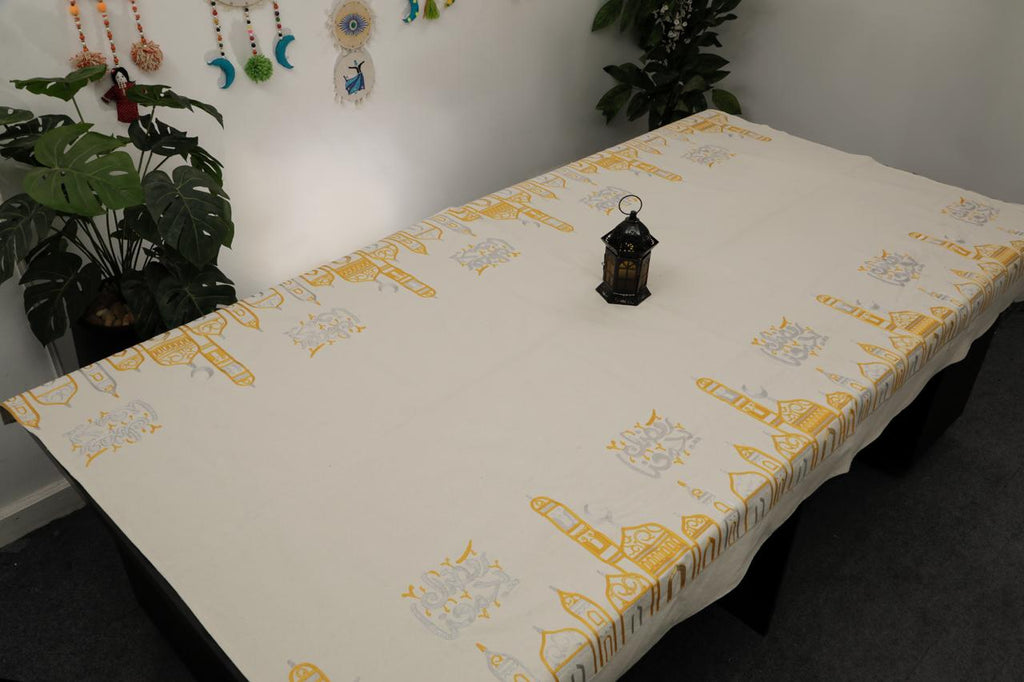 مفرش سفرة كبير مطرز - Large embroidered dining tablecloth