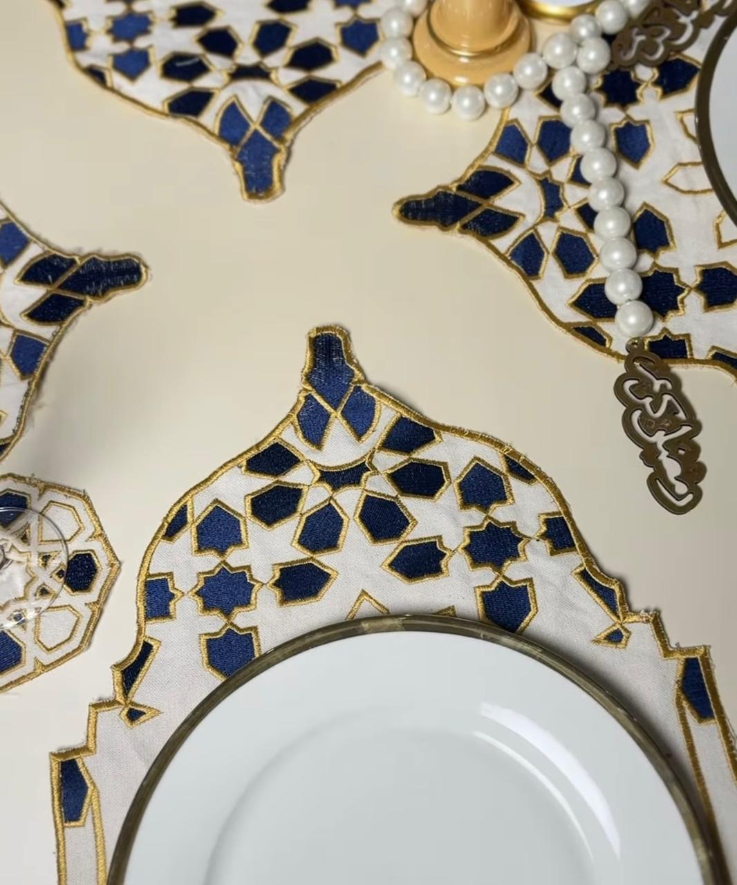 طقم سفرة مطرز بتصميم أنيق - Embroidered dining table set with an elegant design